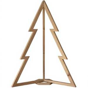 Ensemble de décorations de Noël en bois sur le thème de la romance, marron naturel, triangulaires, pour table, fête de fin d'année, durables et écologiques - Product Image 4