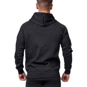 Custom Wholesale <b>Hoodie</b> 100% Cotton Slim Fit Running <b>Workout</b> Cotton Casual <b>Hoodie</b> Embroidery Logo Gym Fitness <b>Hoodie</b> for Men - Product Image 3