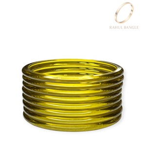 Fashionable Kashmiri Premium Quality Olive Green Jelly Acrylic <b>Bangles</b> Set Premium Glossy Transparent Finish Wholesale Price - Product Image 4