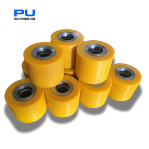 Rouleau en caoutchouc de haute qualité des machines de production de roues en polyuréthane (PU) installées au centre en aluminium - Product Image 1