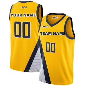 Uniforme de Baloncesto Personalizado Blanco, Amarillo y Azul Marino 2026, Equipación 2025, Sublimación Completa, Ropa Deportiva Profesional HD - Product Image 4