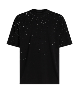 <b>Top</b> Quality Men’s Black Rhinestone Printed T-Shirt Luxury <b>Sparkly</b> Diamond Studded Shiny Streetwear Style Wholesale Custom TShirt - Product Image 5