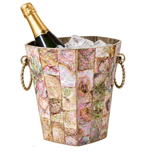 Seau à glace en nacre et métal, refroidisseur à vin en acier inoxydable à double paroi, refroidisseur à champagne avec couvercle pour bar et hôtel - Product Image 5