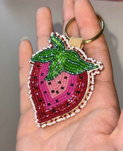 Mejor Proveedor Monedero con Cuentas de Colores, Llavero de Cuentas de Semilla, Cierre de Langosta Metálico Dorado, Amuleto Artesanal para Bolso, Pequeña Cartera - Product Image 6