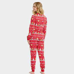 Women <b>Christmas</b> Tracksuit Set Custom Print Long Sleeve Top Pants Cozy Winter <b>Pajama</b> Loungewear Set Festive Family <b>Christmas</b> Set - Product Image 3