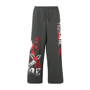 กางเกงแฟลร์ผู้หญิงคุณภาพดี ระบายอากาศได้ดี แฟชั่นใหม่ ขายดี กางเกงสตรีทแวร์ทรงแฟลร์ พิมพ์ลายซิลค์สกรีน สำหรับทุกเพศ - Product Image 4