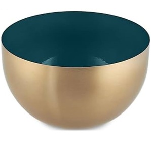 Bol décoratif en métal peint à la main et courbé à la main, design élégant, pour servir des fruits, idéal pour la maison ou l'hôtel. - Product Image 3