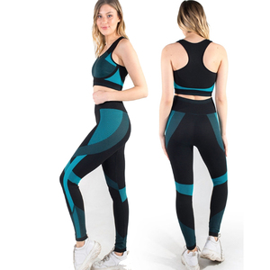 New Arrival Premium Quality Women's Yoga Set for Breathable 2-Piece <b>Flared</b> <b>Leggings</b> Sleeveless Bra Custom Design - Product Image 5