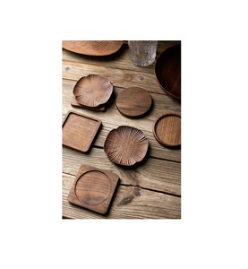 Premium Classic Acacia Wooden Coaster Set for Dining <b>Table</b> <b>Protection</b> Natural Wood Grain Finish Durable Handcrafted Round Design - Product Image 6