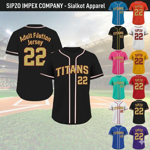 Maillot de baseball personnalisé avec nom et numéro d'équipe, uniforme à boutons, respirant, séchage rapide, vêtements de sport pour hommes et femmes - Product Image 5