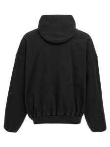 Men's <b>Black</b> Cropped Knitted Fleece Oversized <b>Hoodie</b> Drop Shoulder Breathable Quick Dry Gym Wear <b>Plain</b> Blank Thermal for Winter - Product Image 6