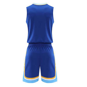 Ensembles d'uniformes de basketball pour hommes, conception personnalisée, matériau par sublimation, col en V, service OEM pour vêtements de sport respirants pour l'entraînement - Product Image 6