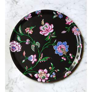 Plateau de service rectangulaire en métal émaillé, imprimé floral décoratif, pour table basse, vente en gros, articles de cuisine, décoration intérieure, plateau de buffet - Product Image 5