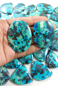 Piedra Preciosa de Crisocola Natural al por Mayor, de Origen Ético, Cabujón Vibrante, Energía Curativa Espiritual, Piedra de Chakra - Product Image 2