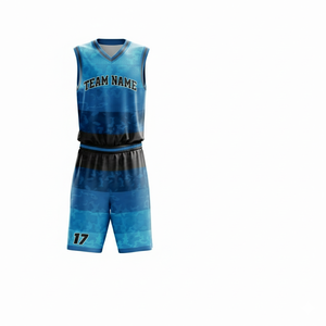 Hot Selling Custom Sublimation Reversible Basketball Jersey Set Quick Dry Polyester Basketball Uniform with Custom Name Number L - Product Image 1