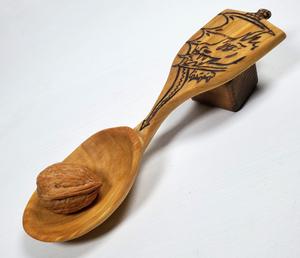 Cuillère à thé en bois écologique, faite à la main, pour café, thé, sucre, accessoire de cuisine poli - Product Image 1