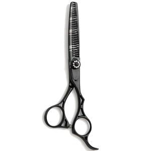Ciseaux de coiffure noirs pour effiler les cheveux, lames Supercut ultra-affûtées, ciseaux de texturation capillaire, ciseaux de toilettage pour la beauté - Product Image 1
