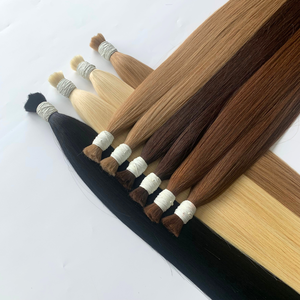 Extensiones de cabello a granel de doble estirado virgen Remy de alta calidad, cutícula alineada, cabello vietnamita crudo, cabello ruso - Product Image 2