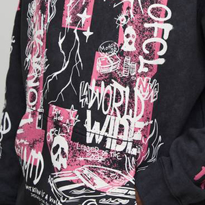Sweat à capuche personnalisé DTF pour homme, impression graphique sur mesure, sweat-shirt à capuche OEM, streetwear décontracté, haut à manches longues, vêtements pour homme - Product Image 4