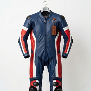 Traje de Motocicleta de Cuero Hecho a Mano de Primera Calidad, Talla, Color y Diseño Personalizados, Logotipo, Equipo de Carreras - Product Image 1