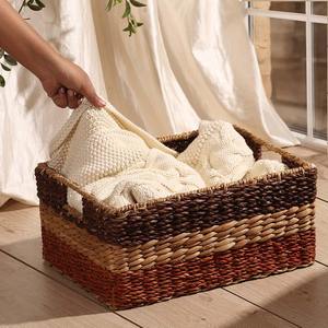 Panier de rangement en jacinthe d'eau, grand format - Panier de rangement artisanal, écologique, fabriqué au Vietnam, vente en gros - Product Image 2