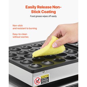 50 pièces Mini-appareil à crêpes hollandaises antiadhésif en acier inoxydable, machine à Dorayaki 1800W, grill électrique double commercial pour Poffertjes - Product Image 4