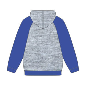 Sudadera con Capucha Gris con Mangas Raglán Azules de Phi Beta Sigma, Ropa de Fraternidad Griega, Prenda Personalizada Divine Nine HBCU Life - Product Image 3