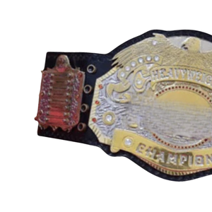 Cinturón de Campeón de Peso Pesado, Diseño en Oro y Plata, Título Personalizable en Cuero, Artículo Coleccionable de Lucha Libre Premium con Águila - Product Image 4