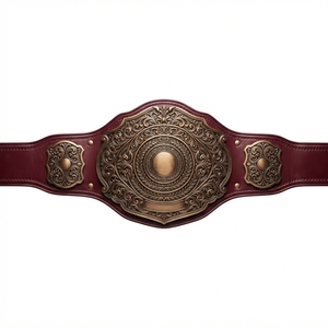 Custom Handmade Championship <b>Belt</b> Personalized for <b>Wrestling</b> Boxing Sports Award Gold Plated Metal Plate Leather Strap Engraved - Product Image 1