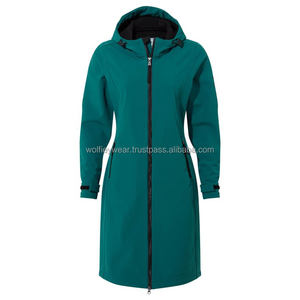 Vente chaude Deep Teal femmes Enya Softshell longue veste prix usine manches longues et coupe-vent femmes course vestes de plein air - Product Image 6