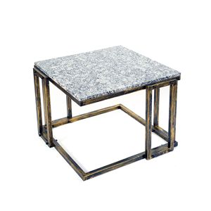 14.5 \ "mobili da esterno oro/granito nero marmo pianta Stand - Product Image 6