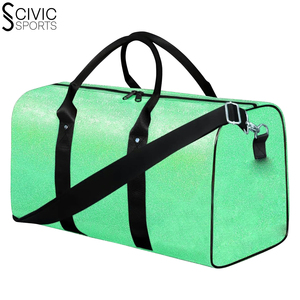 Bolsa de lona deportiva de lujo informal para niñas con cierre de cremallera brillante compartimento para Zapatos para baile gimnasio equipaje de viaje hecho de lona - Product Image 2