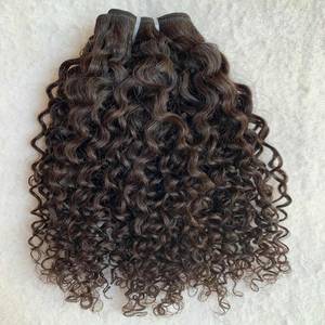 Extensiones de Cabello Humano Rizado Remy Indio a Granel, Doble Trama, Doble Grosor, con Baby Hair, 100% Densidad, Aptas para Todos los Colores - Product Image 5