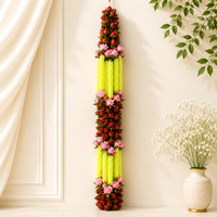 Guirnalda Decorativa de Rosas Artificiales Premium para Bodas Indias, Templos y Fondos de Eventos