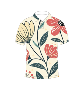 Camisa Polo con Estampado Floral para Hombre, Talla Grande, Manga Corta, Cuello Casual, Botones, Transpirable y Ligera - Product Image 1