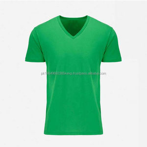 T-shirt de sport pour homme de haute qualité, col en V, 100% coton, polyester, hauts ajustés, col en V, vêtements pour homme, taille plus, chemise respirante - Product Image 1