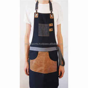 Custom Wholesale New Design Cheap Price 100% Genuine Leather <b>Kitchen</b> Cooking Waterproof <b>Apron</b> And Other Usage <b>Apron</b> - Product Image 4