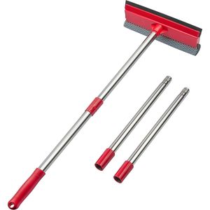 Kit de nettoyage de vitres 2-en-1 avec perches télescopiques de 55 pouces, raclette standard pour portes vitrées et voitures, nettoyeur multi-usages - Product Image 1