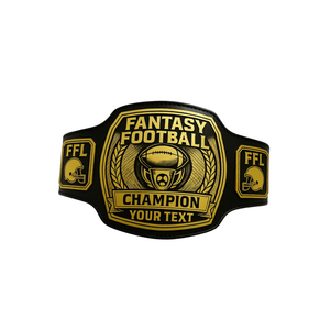 Customizable Fantasy Football Champion Belt Premium Gold Plated Sports Title Personalized Football Trophy - Product Image 5