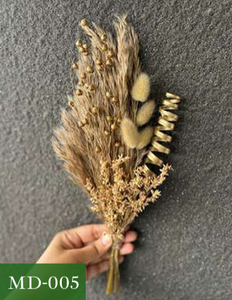 Ramo de Flores Secas Naturales, Eucalipto Real, Hierba Cola de Conejo, Hierba de Pampas, Arreglo Floral Duradero para Bodas y Hogar - Product Image 1