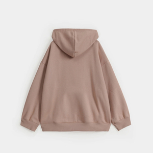 เสื้อฮู้ดผู้หญิง WOLF AKIMBO ผ้าฟลีซสีพื้นลำลอง แห้งเร็ว ระบายอากาศดี ทรงหลวมไหล่ตก มีกระเป๋าจิงโจ้ - Product Image 2