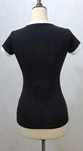 Summer Fashion Contrast Ribbed <b>Trim</b> Women’s T-Shirt Custom Sublimation Print - Product Image 2