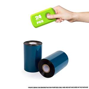 24-Pack Thermal Wax Resin <b>Printer</b> <b>Ribbons</b> 4.33\" X 1476' for Address Labels Shipping Labels Garment Tags Price Tickets - Product Image 3