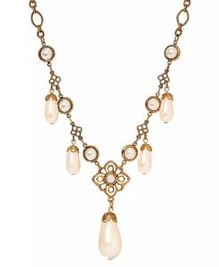 Collana a girocollo con perle coltivate finte e filigrana |   2028 - Product Image 1