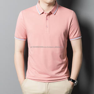 Luxury Premium Quality <b>Mulberry</b> <b>Silk</b> Custom Quick Dry Unisex Plain Business Uniform Golf Men's Polo Shirts for Men - Product Image 2