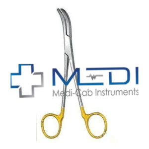 Forceps à couronne et pont dentaire avec manche en or, en acier inoxydable, utilisé pour les traitements dentaires par Medicab - Product Image 1