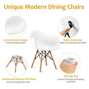 Set di 2 Sedie da Pranzo con Braccioli in Stile Mid-Century Moderno - Product Image 2