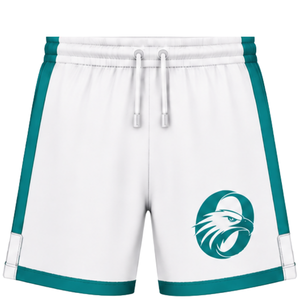 Pantalones Cortos de Rugby Blancos y Verde Azulado, Cintura Elástica con Cordón, Uniforme de Equipo Personalizado, Ropa Deportiva Transpirable para Entrenamiento, Ropa Deportiva de Alto Rendimiento - Product Image 1
