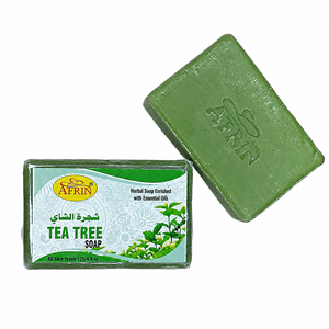 Savon en barre Afrin Tea Tree, savon de bain aux herbes pour peaux sujettes à l'acné, enrichi aux huiles essentielles, nettoyant naturel. - Product Image 3