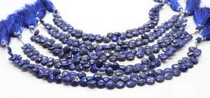 Natural Lapis Lazuli Faceted Heart Beads 6.5-7.5MM Lapis Gemstone Beads 8 Inch Strand Lapis Lazuli Beads For Jewelry Making Bulk - Product Image 5